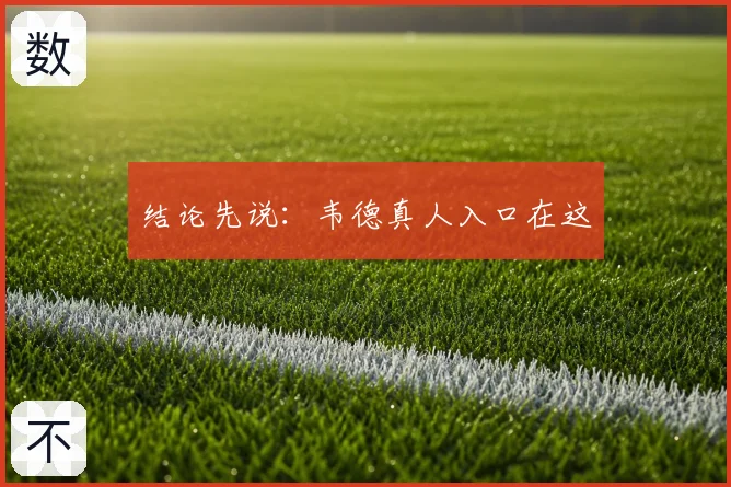 结论先说:韦德真人入口在这